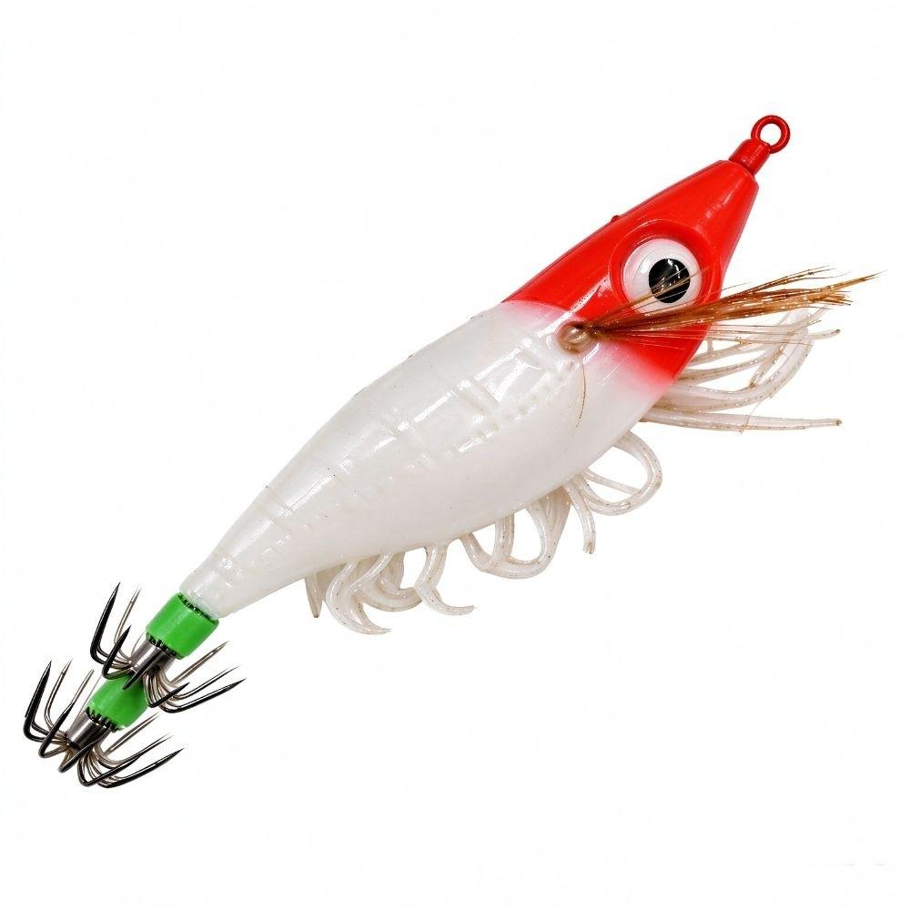 3pcs Luminous Design Squid Jig Lures 12g/10cm Shrimp Lures Softfoot Squid Lures  Cuttlefish Fishing