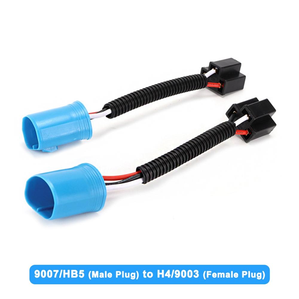 H11 to H1 Adapter Cable H7 Headlight Bulb Wire Car Fog Light Convert 9007 Socket Harness Moto Headlamp Ceramic Plug