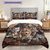 Wolf Pattern Bedding Quilt Set Quilt Cover Pillowcase Home Decoration Birthday Gift (1 * Duvet Cover + 2 * Pillowcase, Without Core)