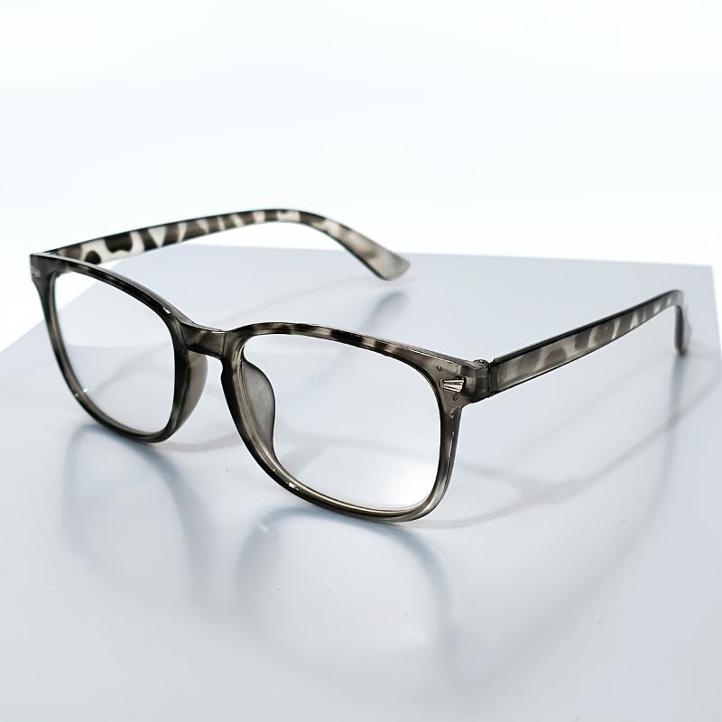 3PCS Fashionable Square Shaped Eyeglasses Suitable for Women and Men with Clear Frame Decoration Lenses Perfect for Computer Use