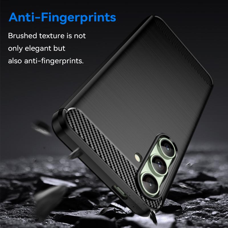For Samsung Galaxy S24 FE Case Anti-knock Soft Silicone Carbon Fiber Back Cover For Samsung S24 FE Case For Samsung S24 FE Case