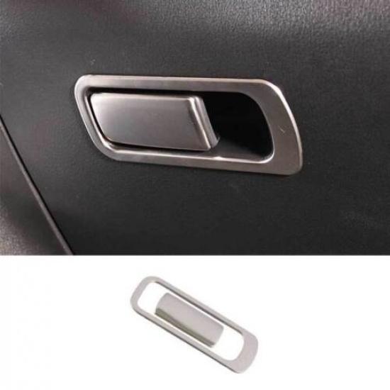 Silver Steel Co-Pilot Storage Box Handle Cover Trim For Mazda CX-30 -