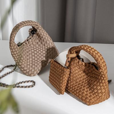 Gemüsekorb gewebte Tasche Tauchmaterial Mini kleiner Eimer Umhängetasche exquisit und süß High-End Handtasche