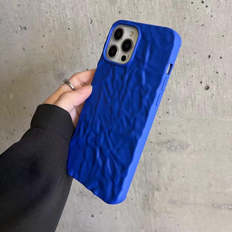 Applicable To IPhone 16 Wrinkled Skin-feeling Mobile Phone Case Apple 15proMax All-inclusive Matte 14 Anti-fall Protection Case