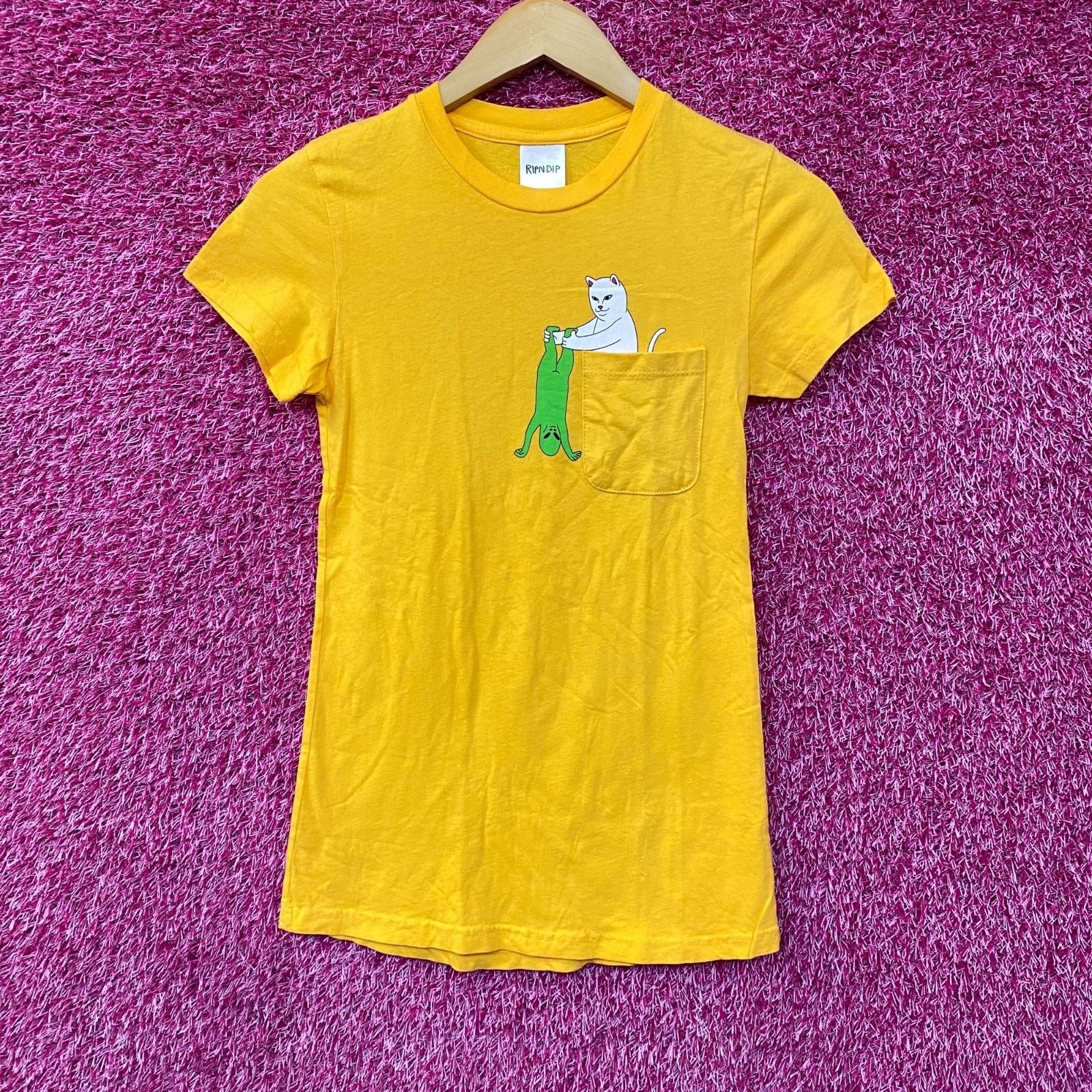 

RIPNDIP Lord Nermal Break Yo Self Alien Yellow T-Shirt Extra Small XL
