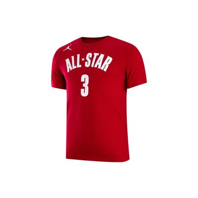 NBA All-Star Paul Print Rundhals Kurzarm T-Shirt Herren Tops Gym-Rot DX9894-697
