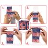 6-balení American Independence Day Trojrozměrný papír Candy Snack Balení Krabice Dekorace Rekvizity Party potřeby
