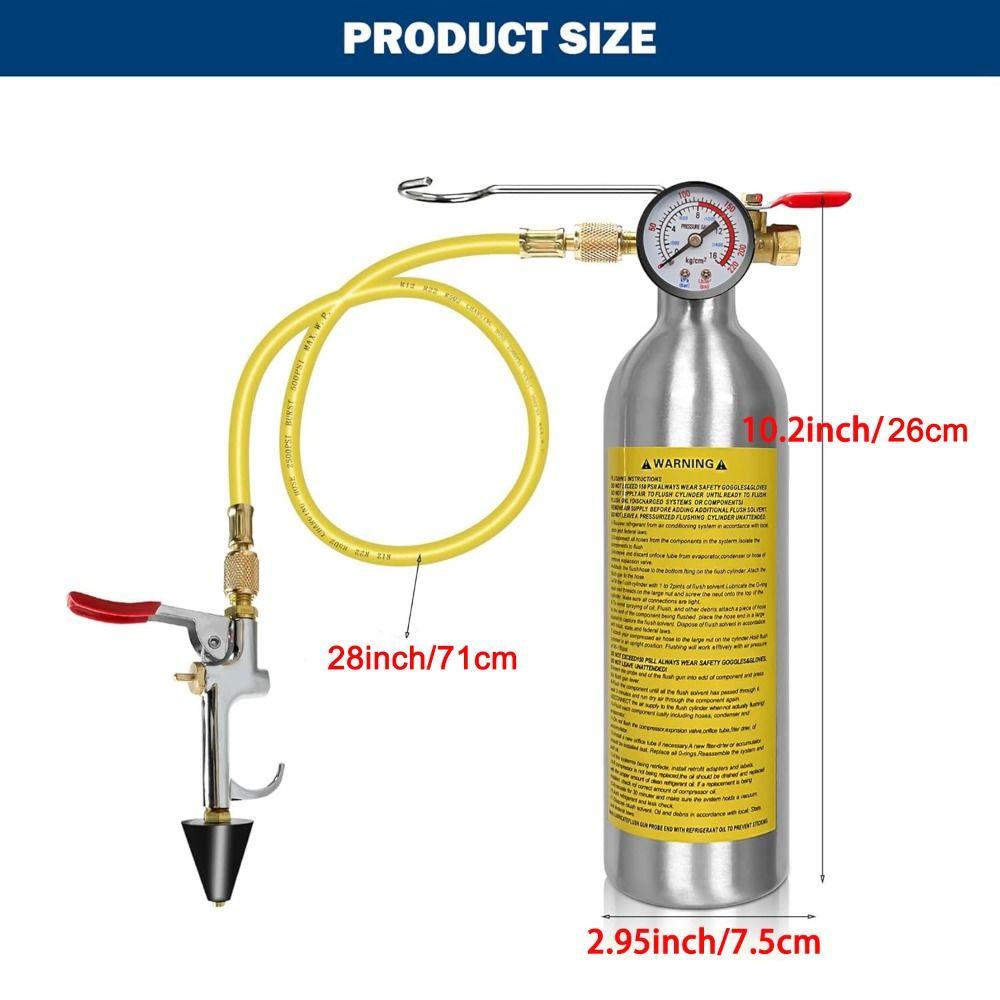Pressure Control AC Flushing Kit Air Conditioning Flush Kit Cylinder Cooling System