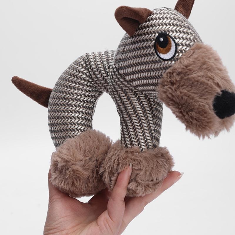 Fun Animal Shape Squeaky Toy For Dog Chewing and Tugging Entertainment Activity Teething Toy for Aggressive Chewers