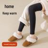 Women's Antibacterial Over-the-Knee Leg Warmer Socks: Thick, Anti-Slip, Cotton Knee Pads - Black for Autumn/Winter.