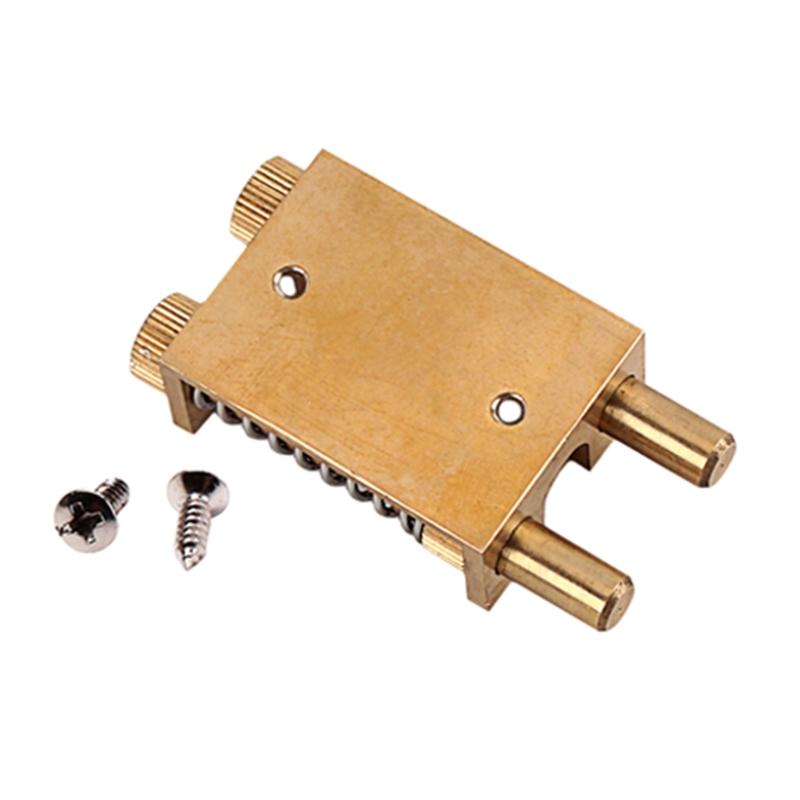 Guitar Brass Tremolo Bridge System Dual-Brass-Rod Trem Stopper Device with Mounting Screws Electric Guitar Accessories