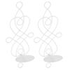2 Sets Iron Wall Candle Sconce Holder Foldable Deformation Resistance Innovative Wall Candle Holder