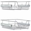 VidaXL Paniers Métalliques Coulissants 2 pcs, Étagères Coulissantes pour Armoire avec Rangement, Organisateur d’Armoire 358372