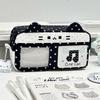 Large Capacity Pencil Case Pixel Music Not Print Pencil Pouch Kawaii Stationery Organizer  Gift