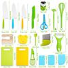 Kids Plastic Kitchen Set - 11-Piece Color Box, Toy Cooking for Children's Pretend Play Kitchen Tools