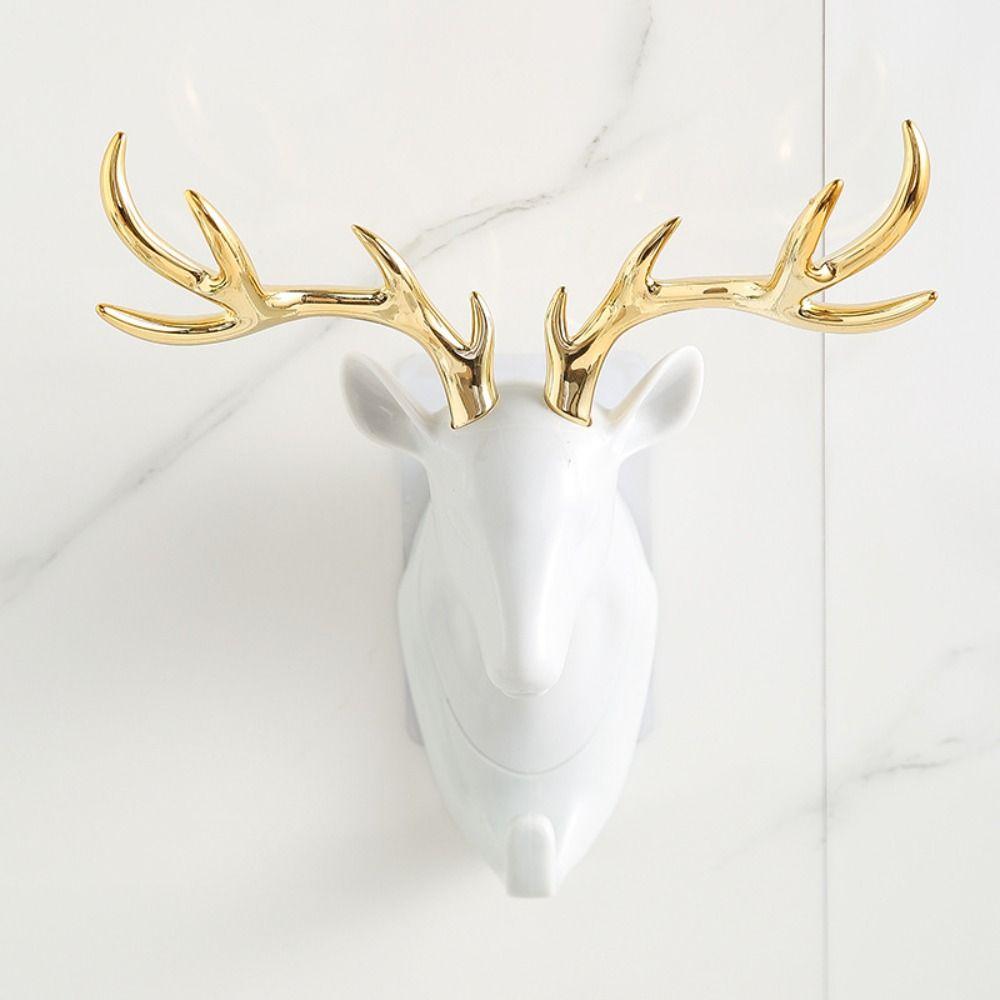 Sieninis elnio rago dekoratyvinis kabliukas ABS namų dekoracija naujas elnio galvos pakabinamas kabliukas