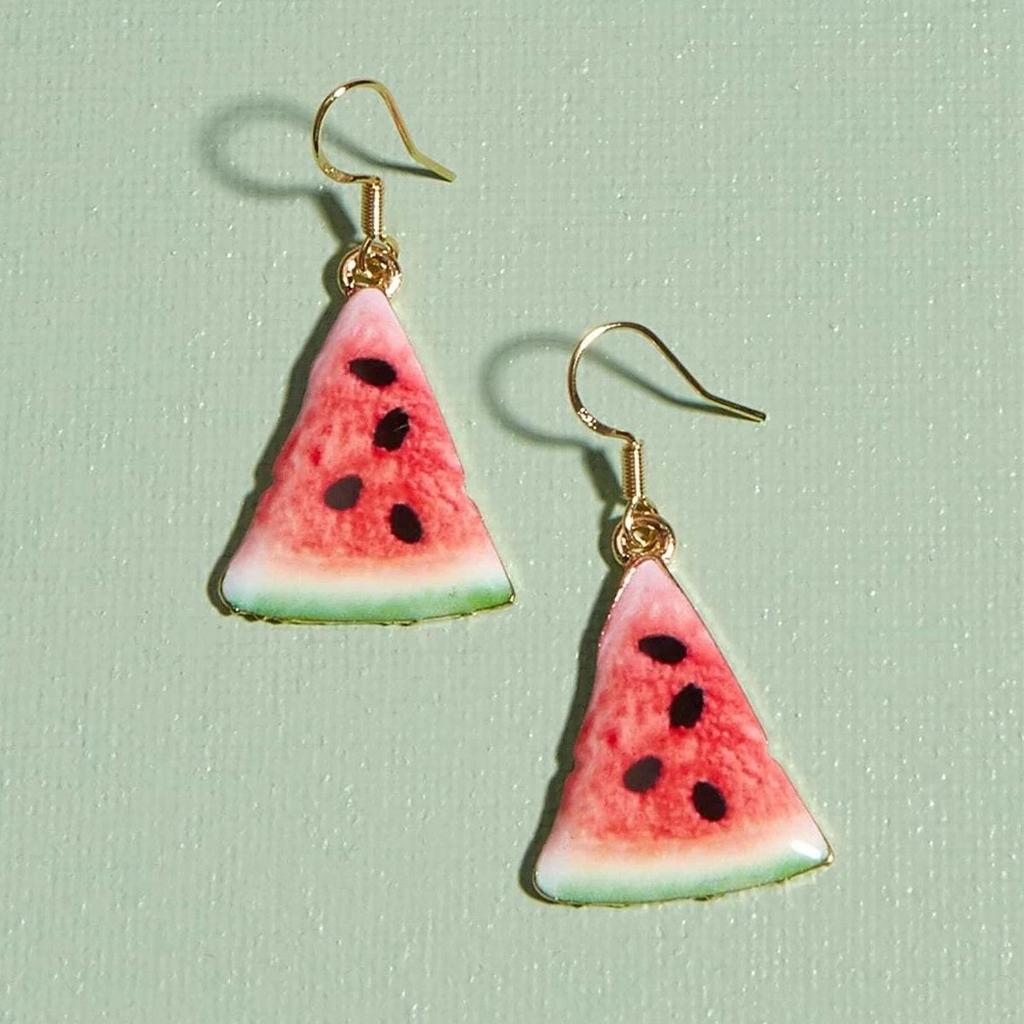 Summer Fresh Fruit Earrings: Watermelon, Strawberry, Lemon - Korean Style E8003