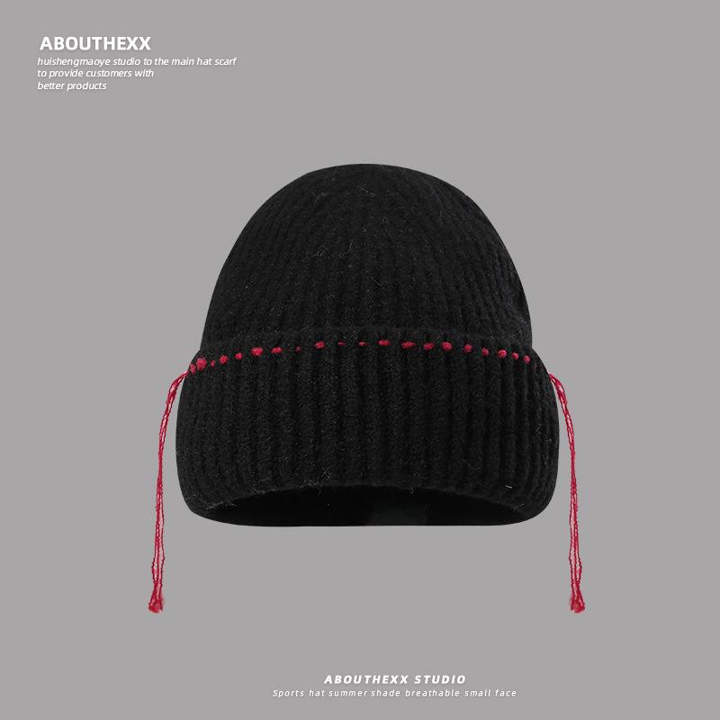Autumn and Winter Warm Hat for Women New Style Wool Hat Korean Style Versatile Outdoor Headband Knit Hat Cold Hat Men