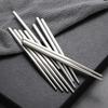 304 Stainless Steel Non-slip Children's Chopsticks - Round & Square, Portable Tableware for Home, Hotel, and Outdoor Use