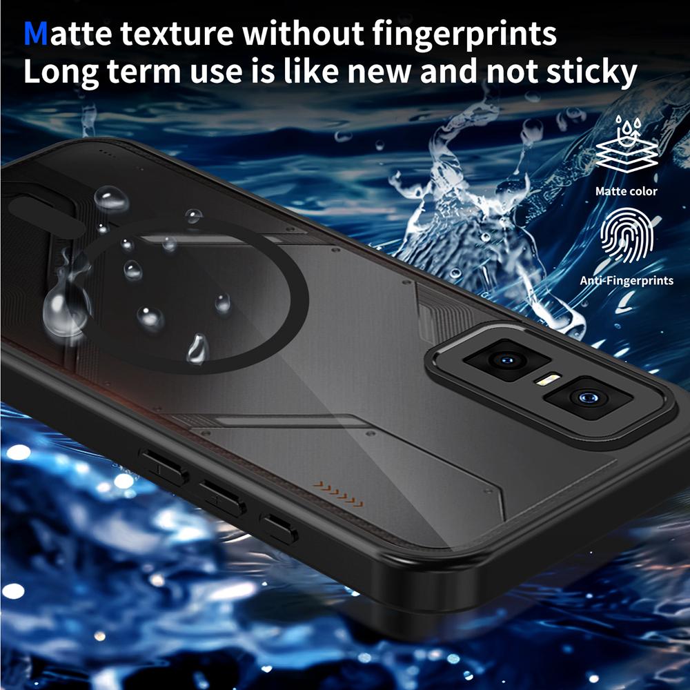 KEYSION Magnetic Phone Case for for Infinix GT 30 Pro 5G Silicone+PC Matte Translucent Shockproof Cover for Infinix GT 30 Pro