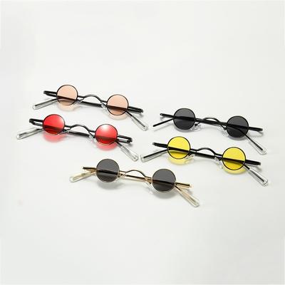 Retro Mini Sunglasses Round Men Metal Frame Small Round Framed Sun Glasses For Women Eye Care