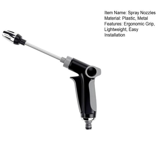 Garden Hose Nozzle with 360-degree Adjustable Spray High Pressure Water Cleaning
