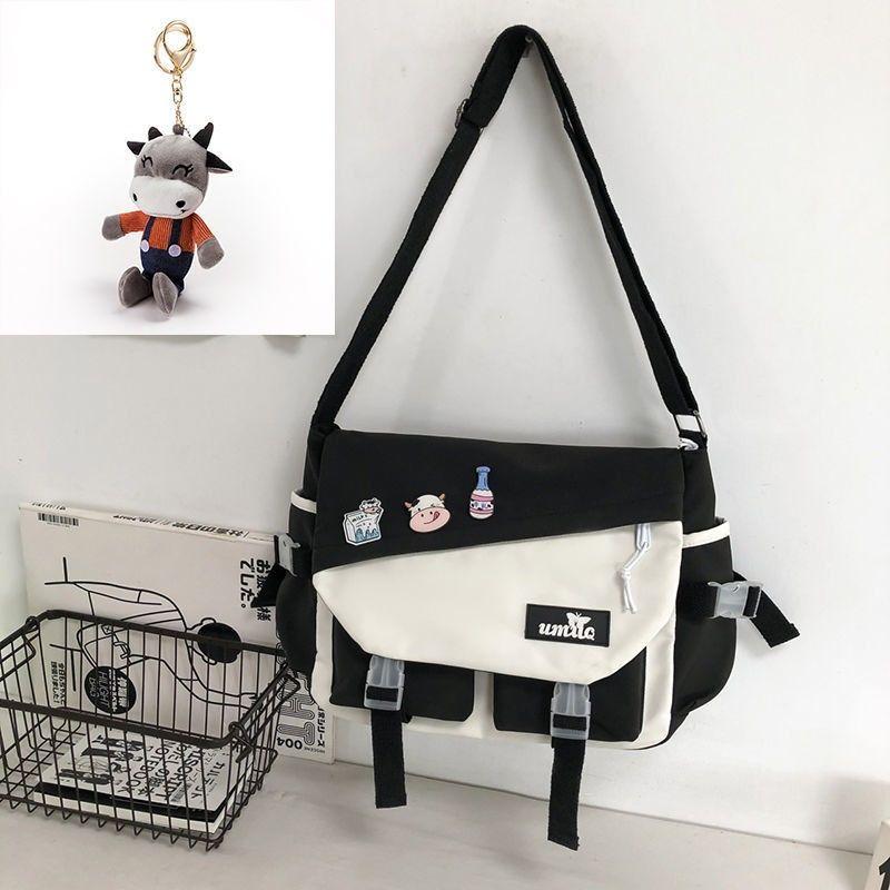Torebki nylonowe torba na ramię o dużej pojemności torby Crossbody dla nastolatek dziewczyny mężczyźni torba Harajuku torby szkolne dla uczniów Sac