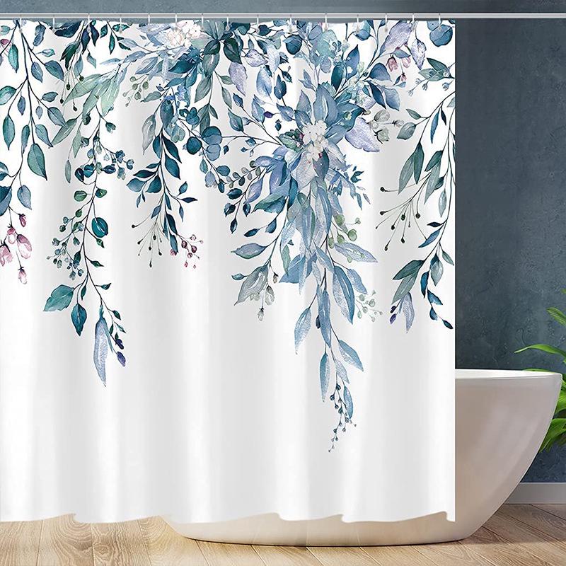 Plant Series Waterproof Bathroom Shower and Privacy Curtain