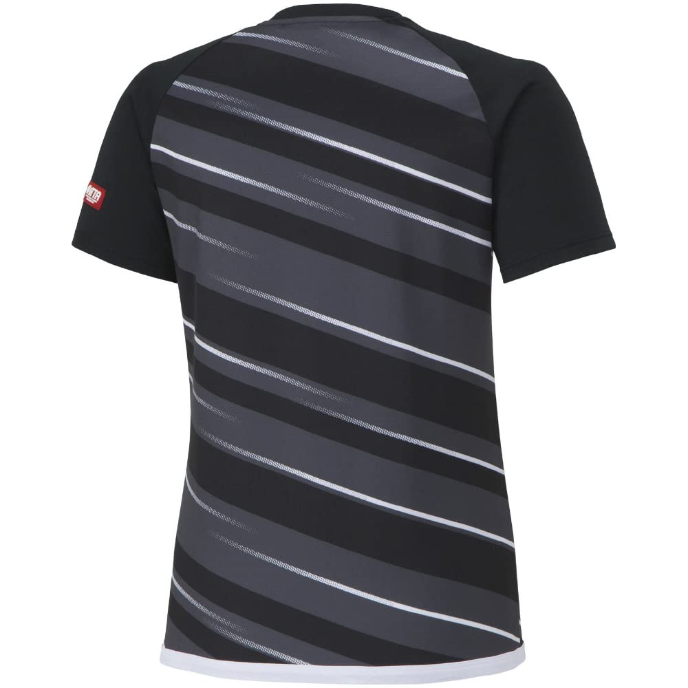 Mizuno Table Tennis Game Short JTTA XL Shirt, Sleeve, U-Neck, Moisture-Wicking, Quick-Drying, Certified, 82JAA214, Women's, Black,