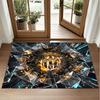Juventus FC Design Crystal Velvet Rug Soft Decorative Mat for Bedroom Entrance