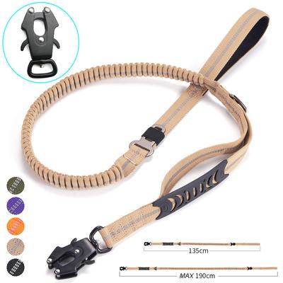 1PC Heavy Duty Tactical Bungee Dog Leash No Pull Dog Leash Ανακλαστικό σχοινί έλξης απορρόφησης κραδασμών