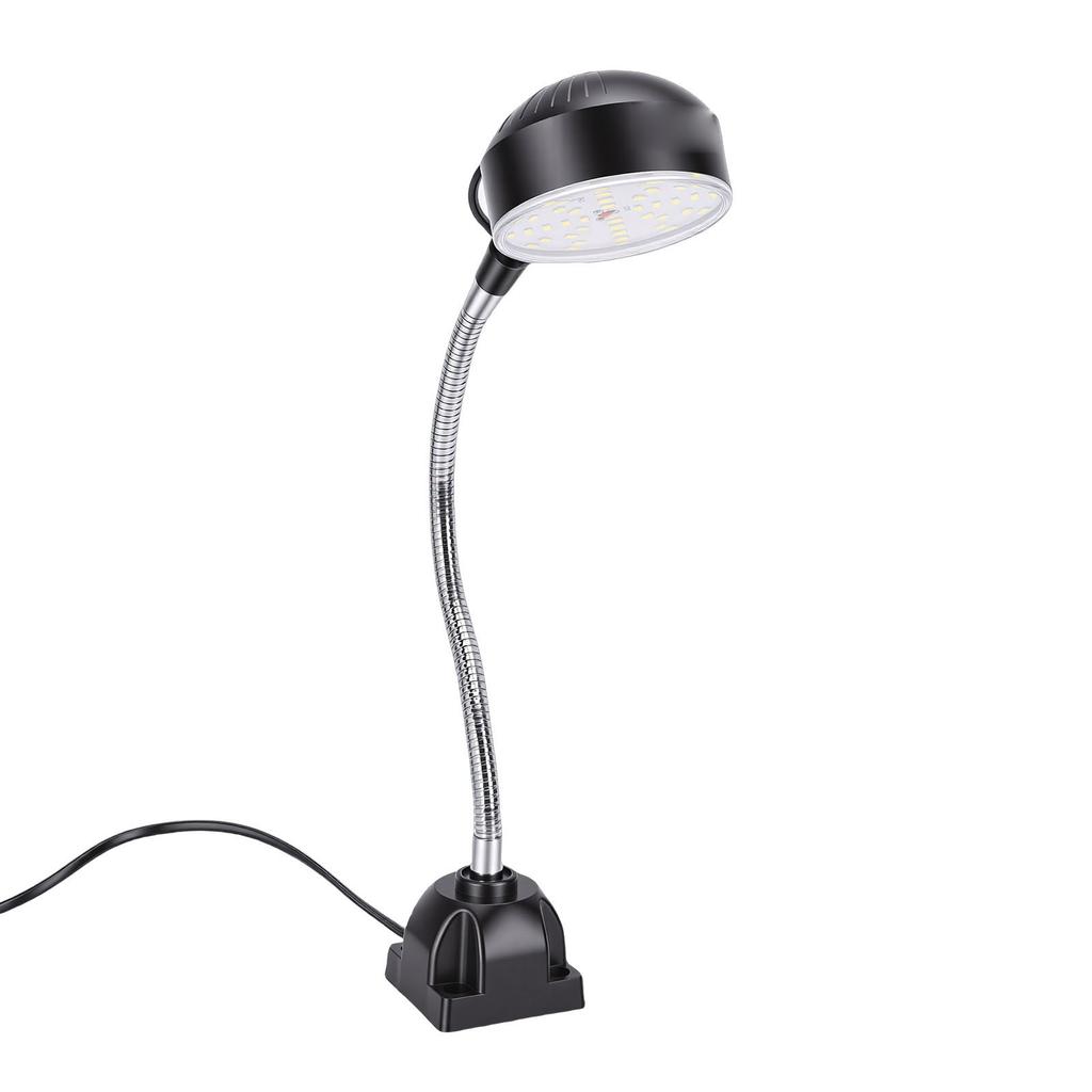 LED Machine Light 15W with 30cm Flexible Gooseneck Square Base Shop Tool Lamp for Lathe Work Bench Sewer Grill