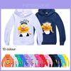 Adorable Kids Jeffy Print Hoodie Soft And Comfortable Long Sleeve Sports Shirt