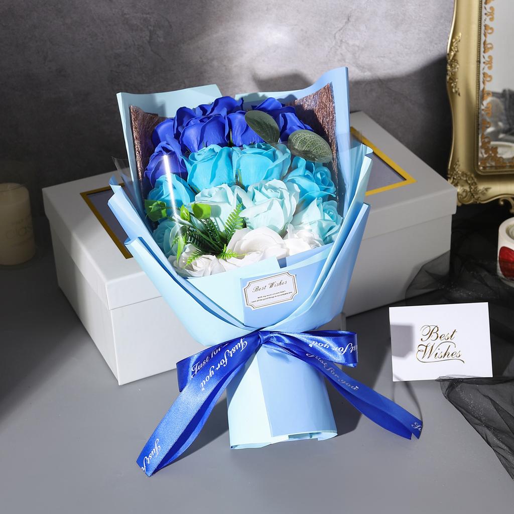 18 Window Roses Soap Bouquet Gift Box Graduation Season Valentine's Day Gift Bouquet