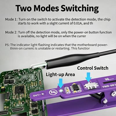 M191 Batteriefreies Telefon Stromversorgungsklemme Dual-Modus Erkennung Stromtester Für Mobiltelefon Hauptplatine Test Reparaturwerkzeug