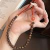 Natural Agarwood Double Circle Bracelet with Nan Hong Color Contrast - Supports Customization