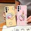 Cartoon Pink Pixel K-Kirbys-KK Phone Case For Samsung S25,S24,S21,S22,S23,S30,Ultra,S20,Plus,Fe,Note,10,9,5G Transparent Cover