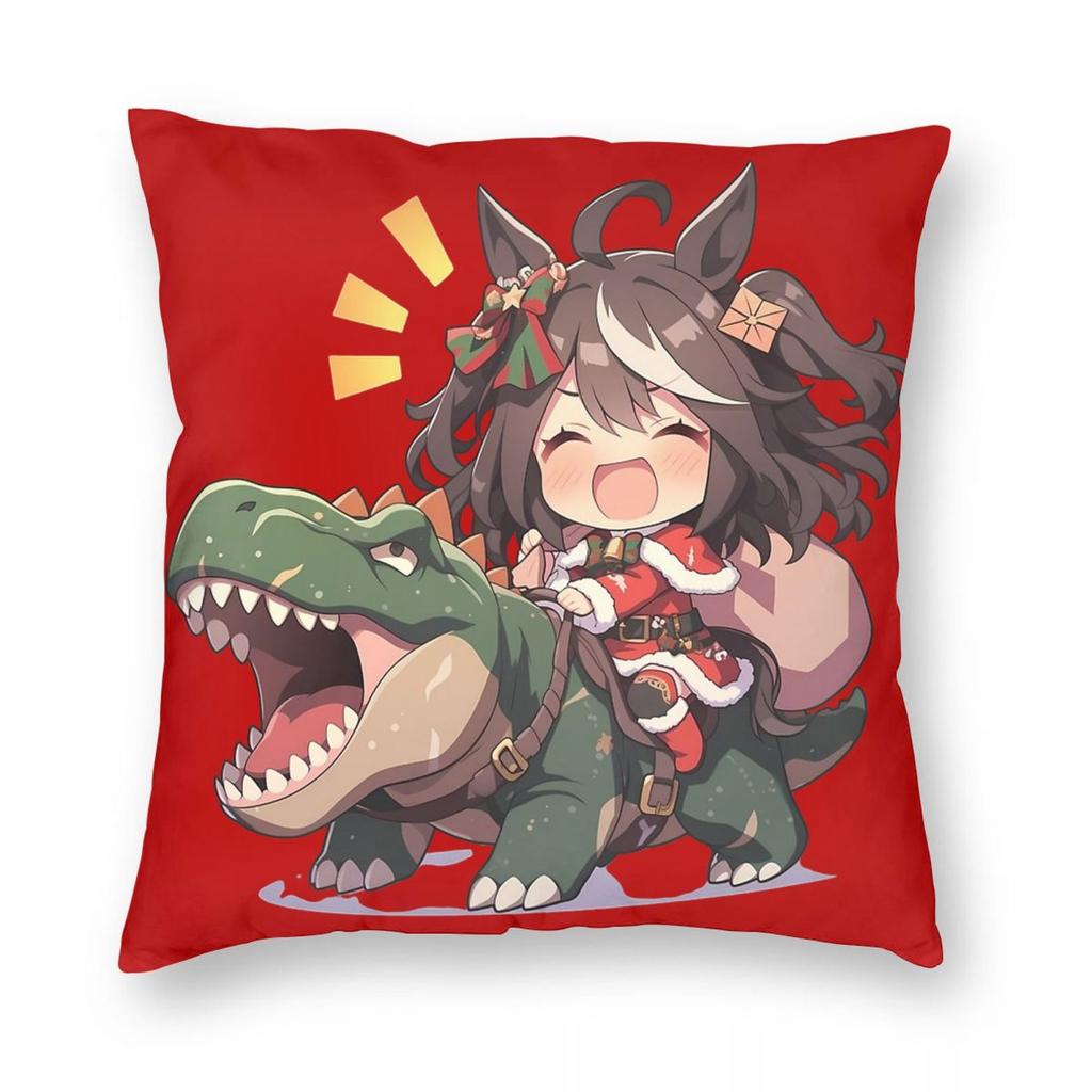 Gold Ship Christmas Pillowcase Double-sided Printing Cushion Cover Decorative Uma Musume Anime Throw Pillow Case Cover