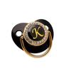 Cross-Border Baby Pacifier with 26 Black Diamond Letters