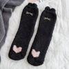 Thermal Socks For Womens Coral Fleece Socks Floral Print Sock Colorful Winter Cute Fashion Fuzzy Female Funny Long Socks