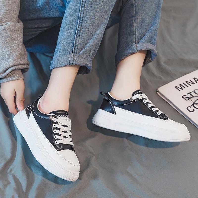 Summer Women's Sneakers Durable Womens Vulcanized Shoes Non Slip Platform Shoes Comfortable Shoes for Women Solid Color
