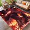 Genshin Impact Print Rug, Washable Floor Carpet, For Entryway Dorm Laundry Room Office Study, Home Decor Birthday Christmas Gift