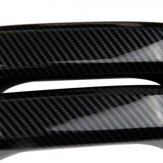 For Chevrolet Silverado Carbon fiber Side Door Handle Cover Trim (With Buttons)