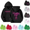 Kids Long Sleeve Pullover Hoodie Loose Fit Sweatshirt Letter Print Casual Lightweight Soft Fabric Comfortable Wear for Boys Girls