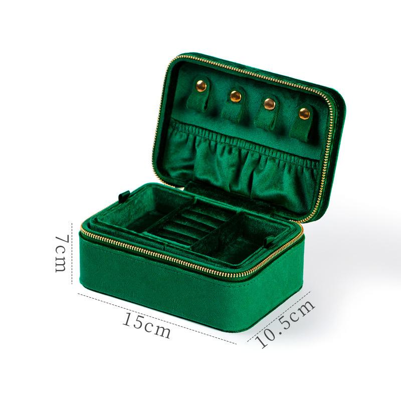 Flannel Jewelry Box, Jewelry Storage Box, Double-layer High-grade High-grade Anti-oxidation Jewelry Box.
