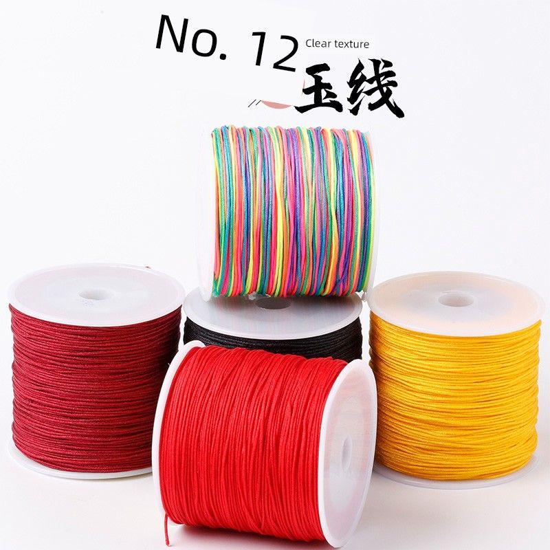 No. 72 Jade Thread 100 M Handmade Braided Rope Bracelet Red Rope Braid Rope Thread Carrying Strap String Jewelry Thread DIY Material