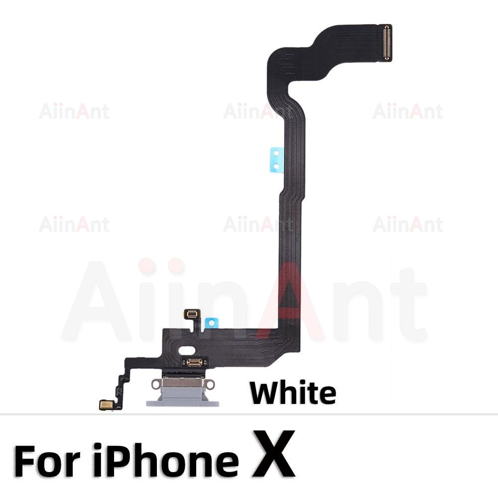 AiinAnt Dock USB Mic Board Charger Connector Fast Charging Port Flex Cable For iPhone X Xr Xs Max 7 8 Plus