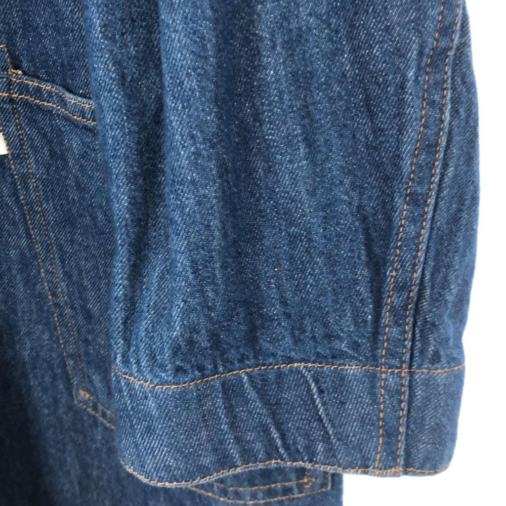 WESTOVERALLS made in Japan collarless long Denim coat F Women Used