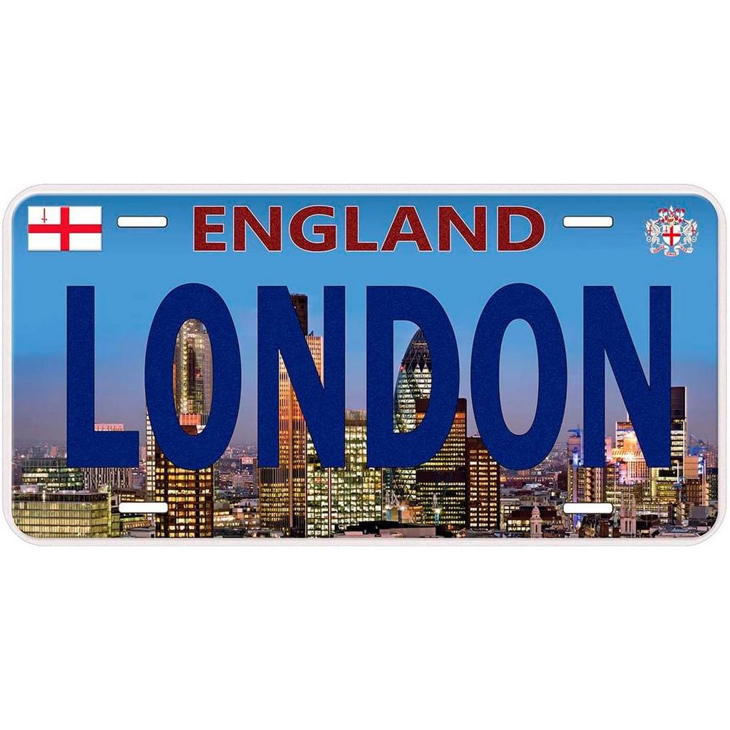 Vintage Metal Tin Sign Rome License Plates Wall Art Decoration for Cafe Bar Garage