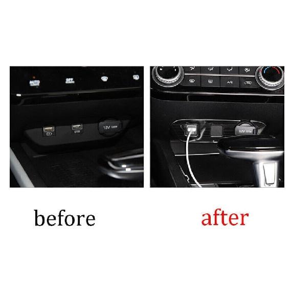 For Hyundai Elantra 2021-2024 Black Titanium Front USB Socket Switch Cover Trim